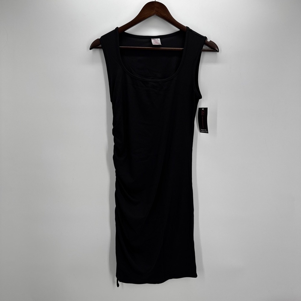Womens M - Black dress Side cinche tank dress bodycon NEW